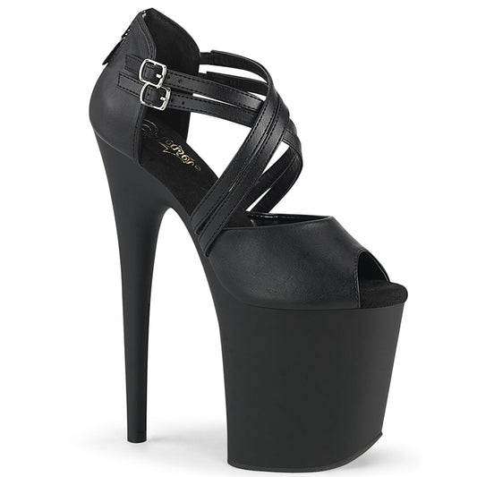 FLAMINGO-865 *8" Heel, 4" PF Peep Toe Close Back Sandal
