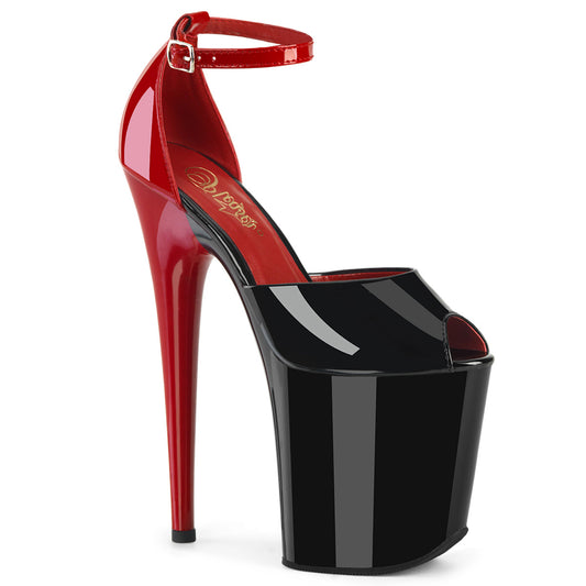 FLAMINGO-868 *8" Heel, 4" PF Close Back Ankle Strap Sandal