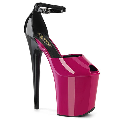 FLAMINGO-868 *8" Heel, 4" PF Close Back Ankle Strap Sandal