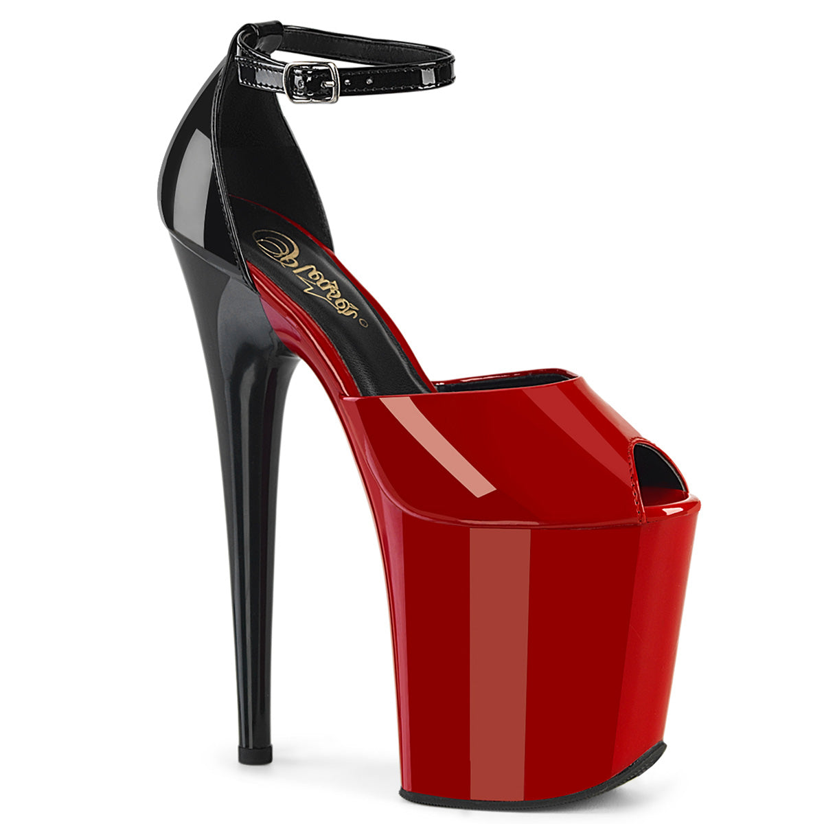 FLAMINGO-868 *8" Heel, 4" PF Close Back Ankle Strap Sandal
