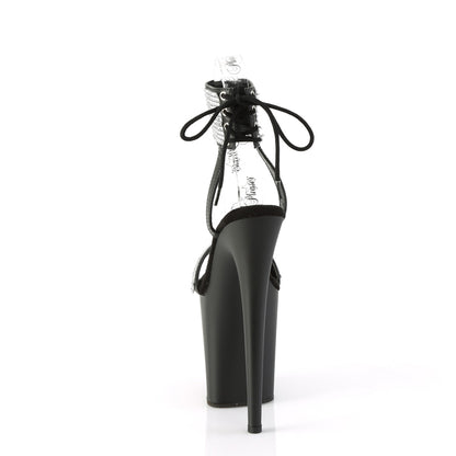 FLAMINGO-870 *8" Heel, 4" PF Back Tie Ankle Cuff Sandal w/RS