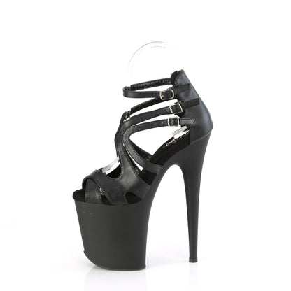FLAMINGO-877 *8" Heel, 4" PF Strappy Close Back Ankle Strap Sandal