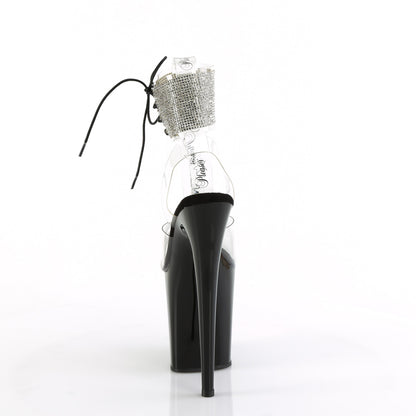 FLAMINGO-891-2RS *8" Heel, 4" PF Rhinestoned Ankle Cuff Sandal