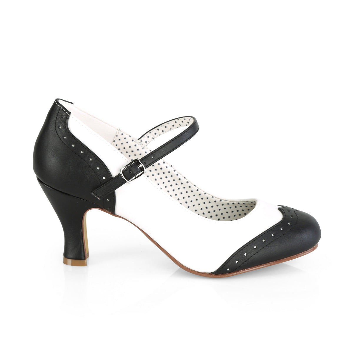 FLAPPER-25 3" Kitten Heel Round Toe Spectator Maryjane Pump