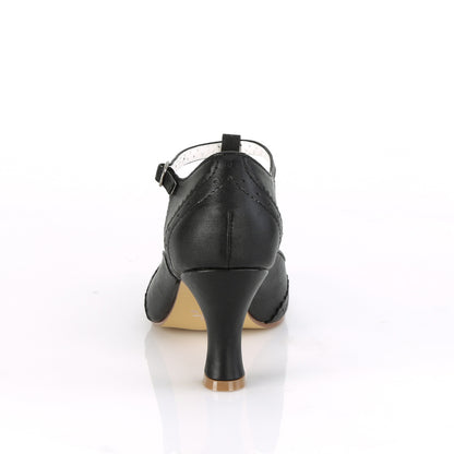 FLAPPER-26 3" Kitten Heel Round Toe T-Strap Pump