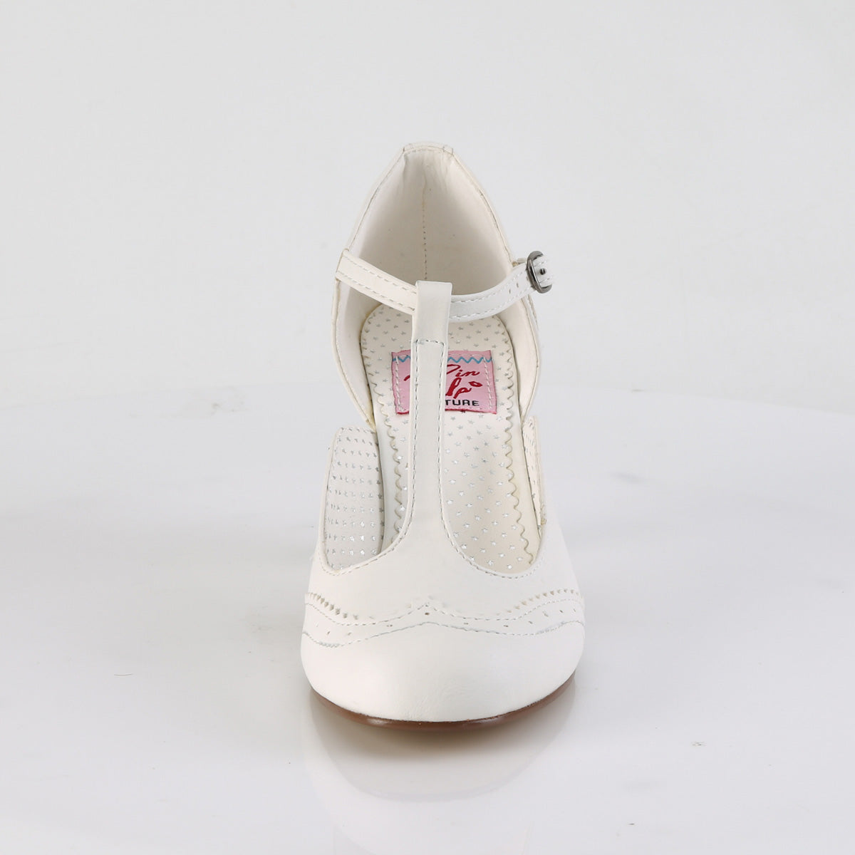 FLAPPER-26 3" Kitten Heel Round Toe T-Strap Pump