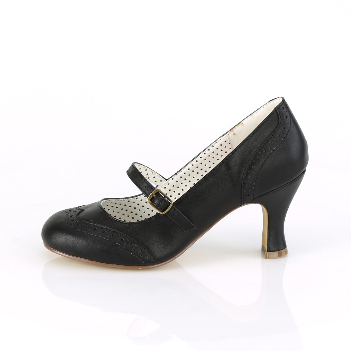 FLAPPER-32 **3" Kitten Heel Round Toe Maryjane Pump