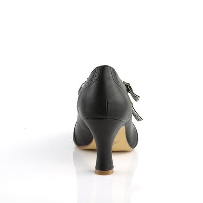 FLAPPER-35 3" Kitten Heel Round Toe Criss-Cross Mary Jane Pump