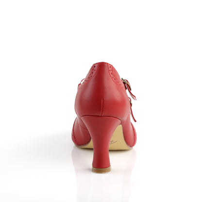 FLAPPER-35 3" Kitten Heel Round Toe Criss-Cross Mary Jane Pump