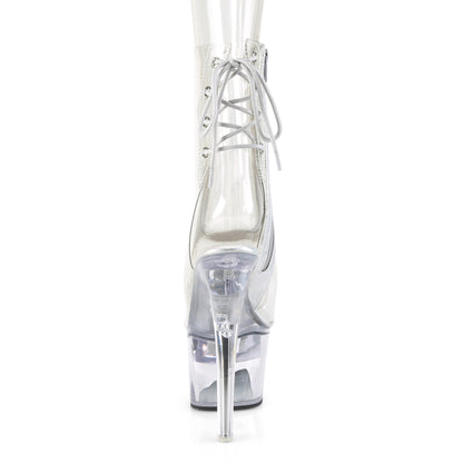 FLASHDANCE-1018C-7 *7" Heel,2 3/4" PF LED Illuminated Open Ankle Boot, Side Zip