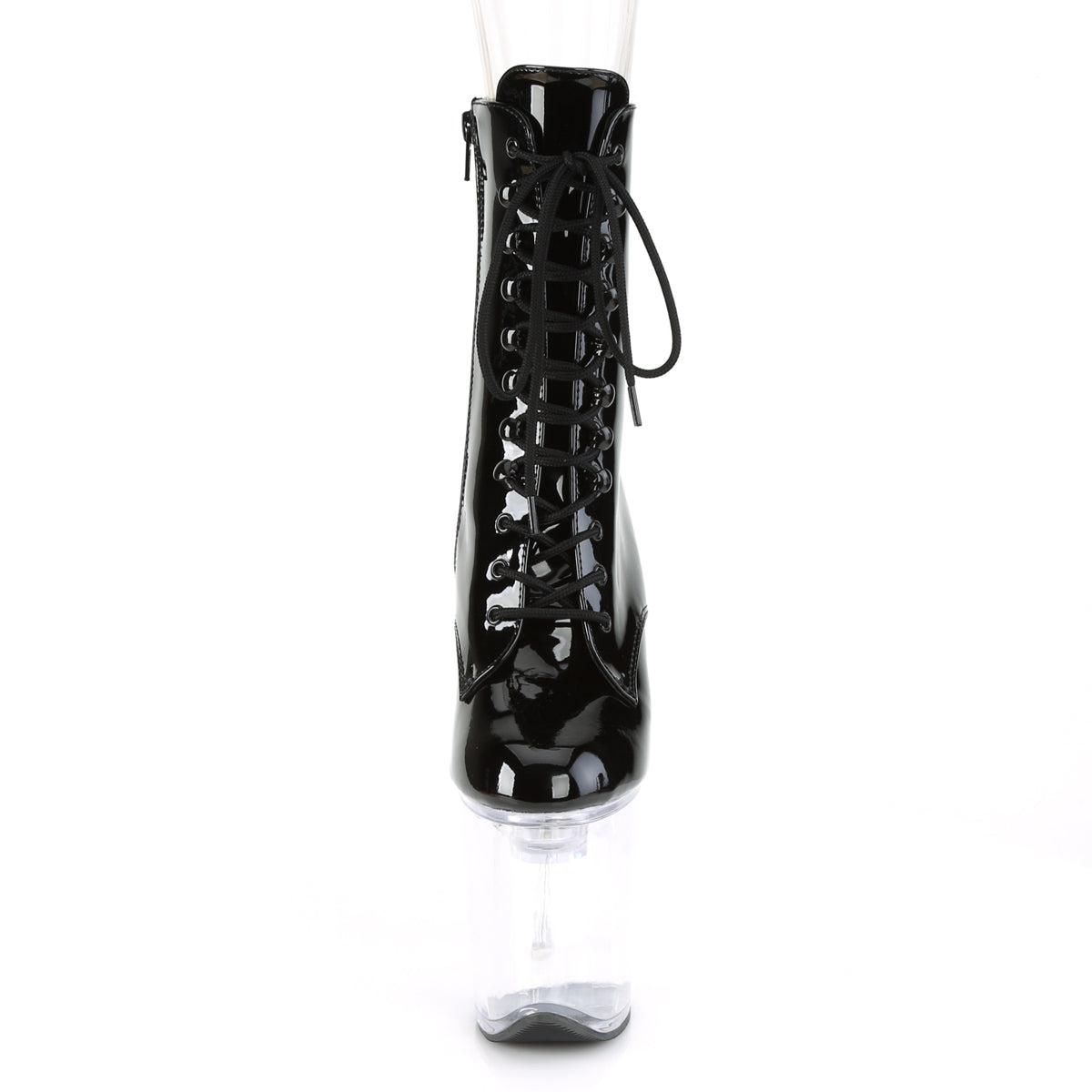 FLASHDANCE-1020-8 8" Heel, 4" PF LED Illuminated Ankle Boot, Side Zip