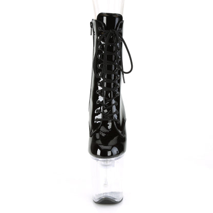 FLASHDANCE-1020-8 8" Heel, 4" PF LED Illuminated Ankle Boot, Side Zip