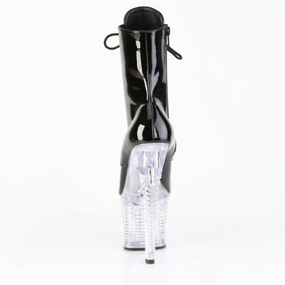 FLASHDANCE-1020SPEC 7" Heel, 3" Textured PF LED Illuminated Ankle Boot, Side Zip