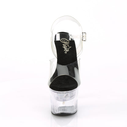 FLASHDANCE-708 7" Heel, 2 3/4" Platform LED Illuminated Ankle Strap Sandal