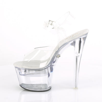 FLASHDANCE-708 7" Heel, 2 3/4" Platform LED Illuminated Ankle Strap Sandal