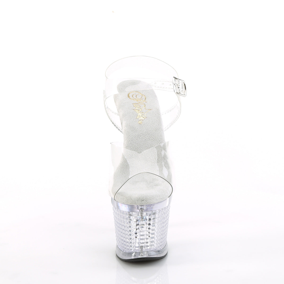FLASHDANCE-708SPEC 7" Heel, 3" Textured LED Illuminated Ankle Strap Sandal