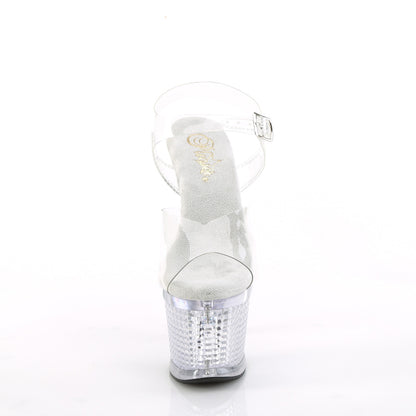 FLASHDANCE-708SPEC 7" Heel, 3" Textured LED Illuminated Ankle Strap Sandal