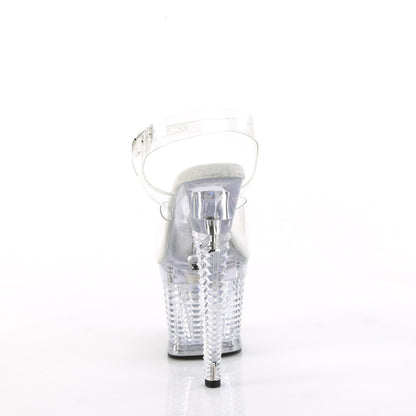 FLASHDANCE-708SPEC 7" Heel, 3" Textured LED Illuminated Ankle Strap Sandal
