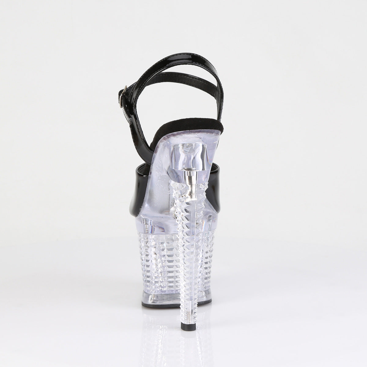 FLASHDANCE-709SPEC 7" Heel, 3" Textured PF LED Illuminated Ankle Strap Sandal