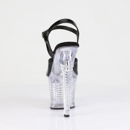 FLASHDANCE-709SPEC 7" Heel, 3" Textured PF LED Illuminated Ankle Strap Sandal