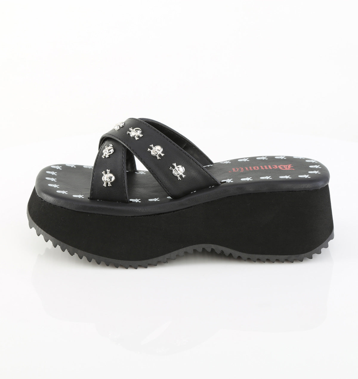 FLIP-05 2 1/2" Skull Print & Studs Sandal