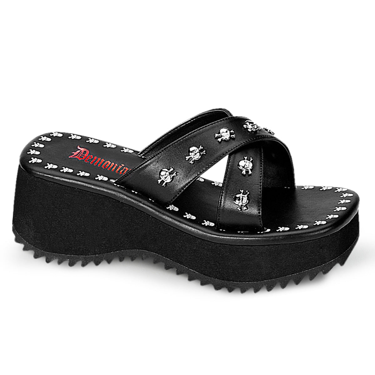 FLIP-05 2 1/2" Skull Print & Studs Sandal