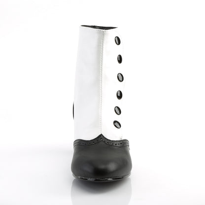 FLORA-1023 2" Heel Button Spat Ankle Boot