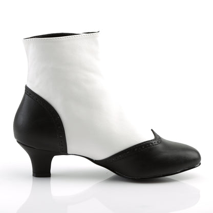 FLORA-1023 2" Heel Button Spat Ankle Boot