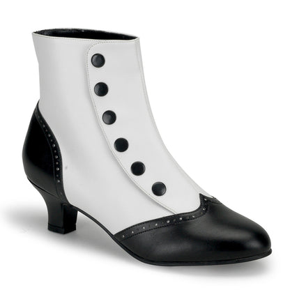 FLORA-1023 2" Heel Button Spat Ankle Boot