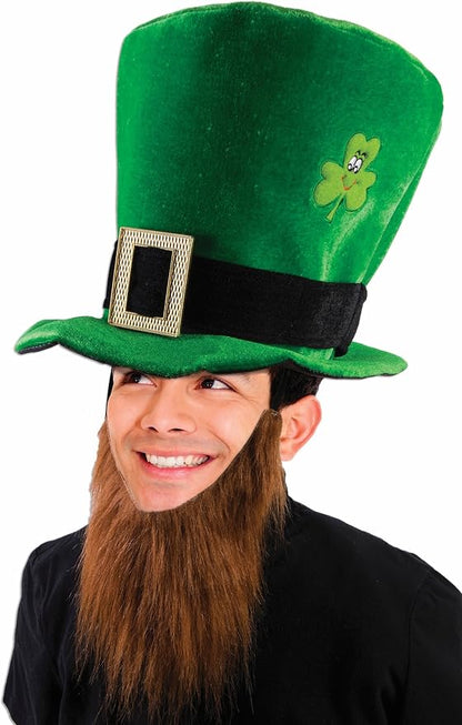 St Patrick's Hat with Attached Red Beard