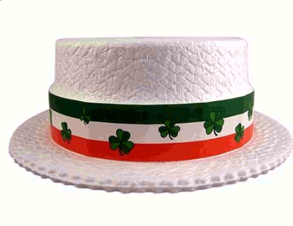 St Patrick's Styrofoam Skimmer Hat