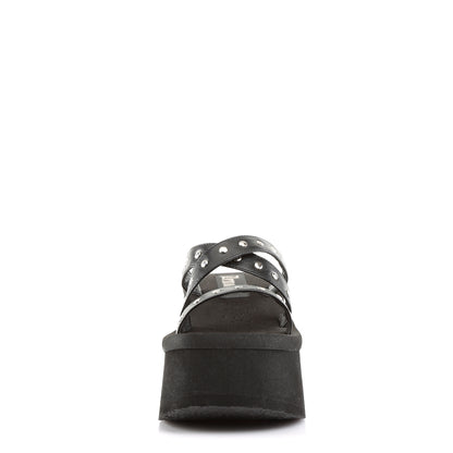FUNN-19 3 1/2" Studded Straps Black Sandal