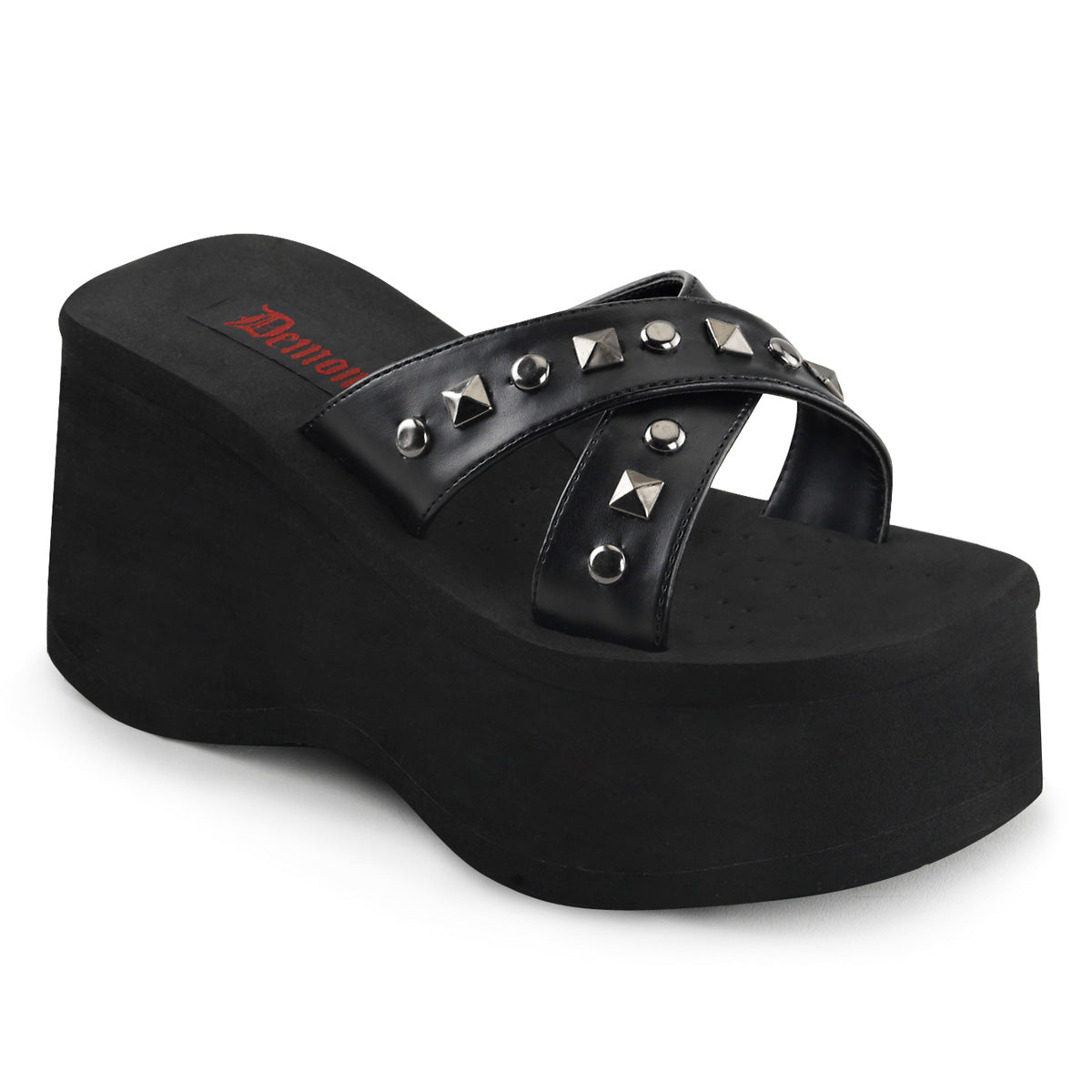FUNN-29 3 1/2" EVA PF, Criss Cross Slide W/ Metal Pyramids & Studs