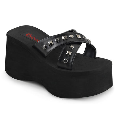 FUNN-29 3 1/2" EVA PF, Criss Cross Slide W/ Metal Pyramids & Studs