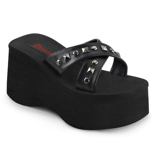 FUNN-29 3 1/2" EVA PF, Criss Cross Slide W/ Metal Pyramids & Studs