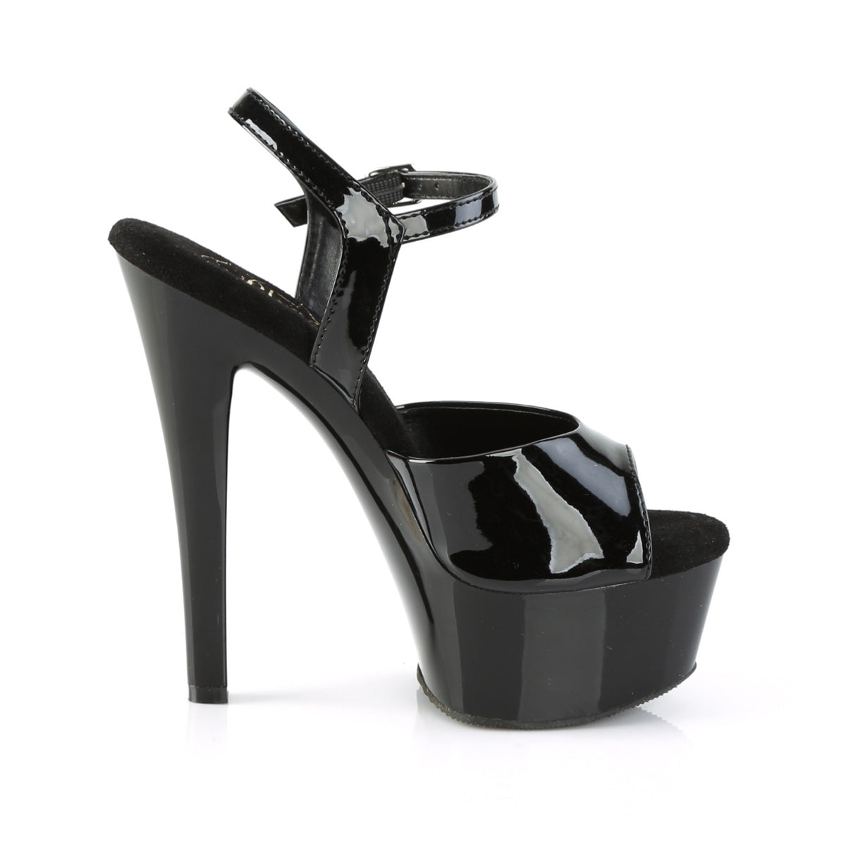 GLEAM-609 6" Heel, 1 3/4" PF Ankle Strap Sandal