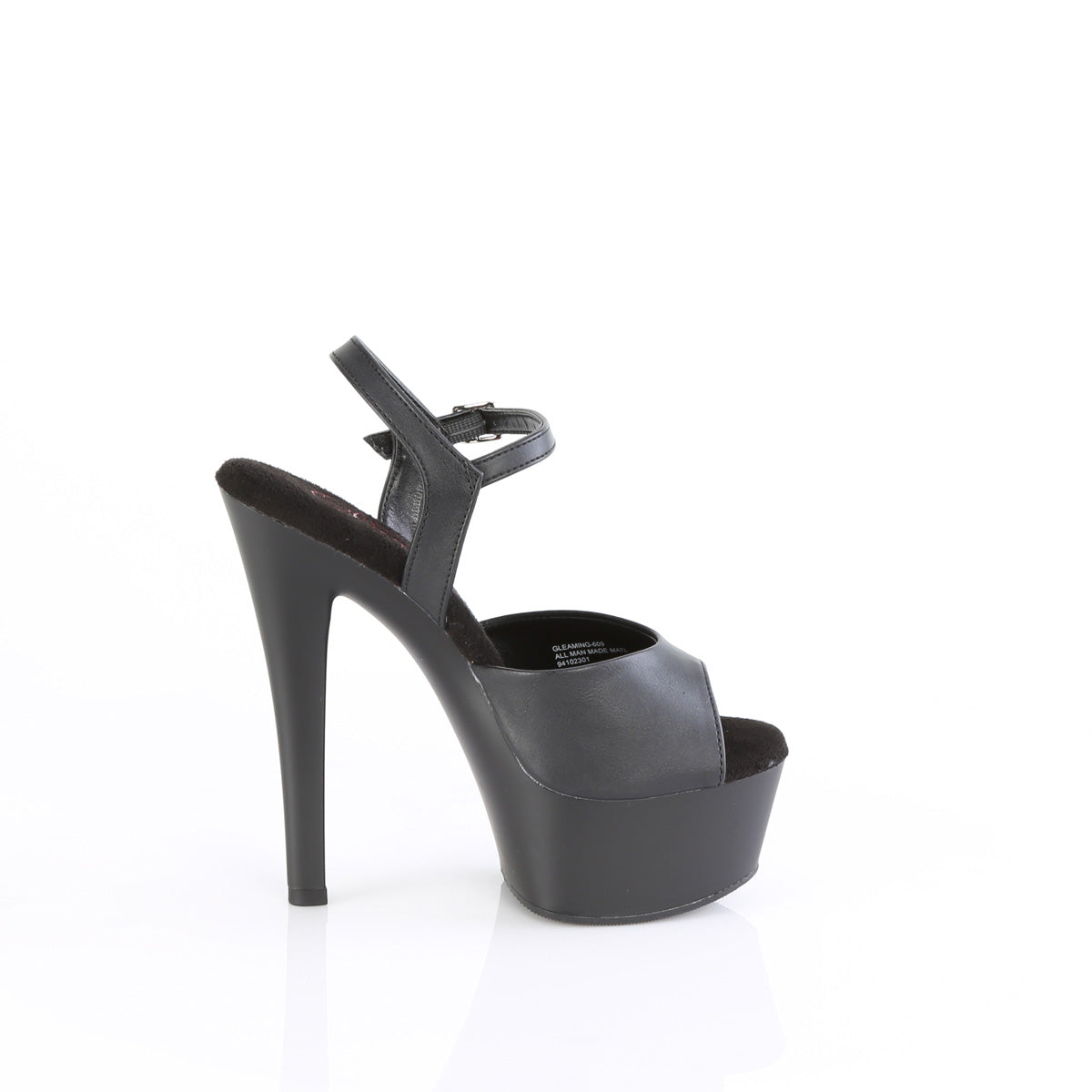 GLEAM-609 *6" Heel, 1 3/4" PF Comfort Width Ankle Strap Sandal