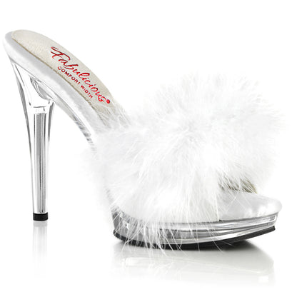 GLORY-501F-8 *5" Heel, 3/4" PF Marabou Slipper