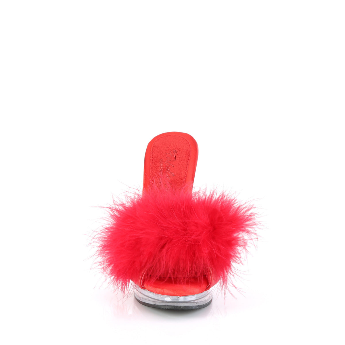GLORY-501F-8 *5" Heel, 3/4" PF Marabou Slipper