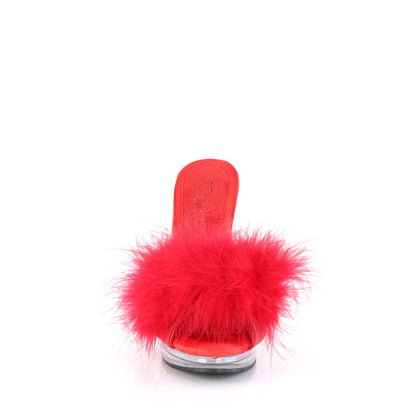 GLORY-501F-8 *5" Heel, 3/4" PF Marabou Slipper
