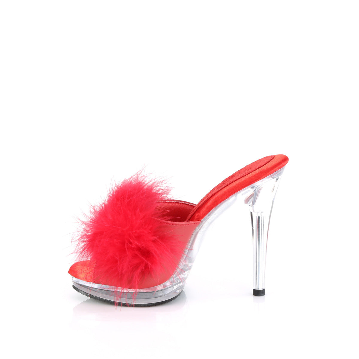 GLORY-501F-8 *5" Heel, 3/4" PF Marabou Slipper