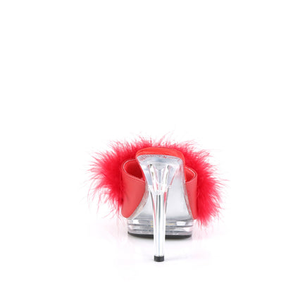 GLORY-501F-8 *5" Heel, 3/4" PF Marabou Slipper