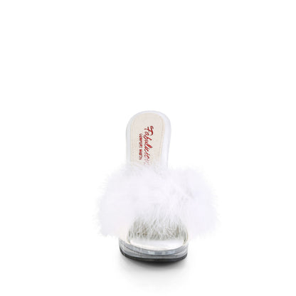 GLORY-501F-8 *5" Heel, 3/4" PF Marabou Slipper