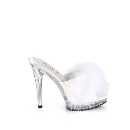 GLORY-501F-8 *5" Heel, 3/4" PF Marabou Slipper