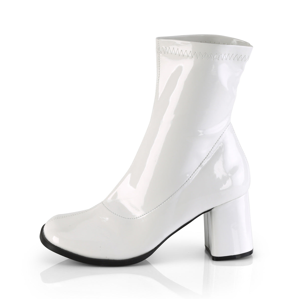 GOGO-150 3" Block Heel Ankle Gogo Boot