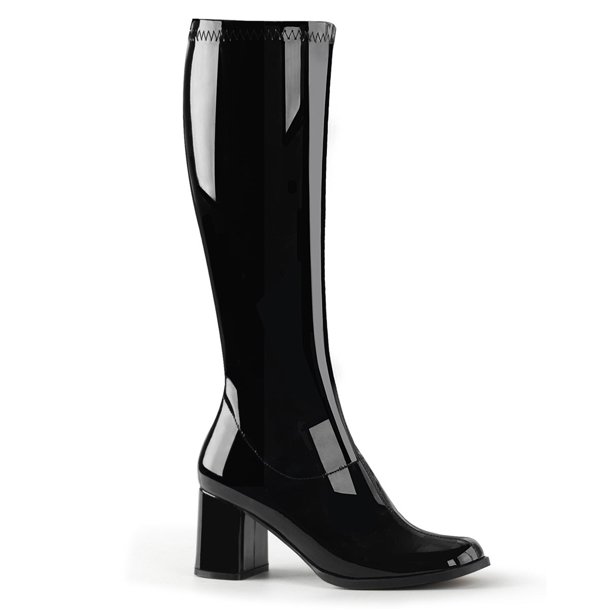 GOGO-300 3" Block Heel Gogo Boot, Side Zip
