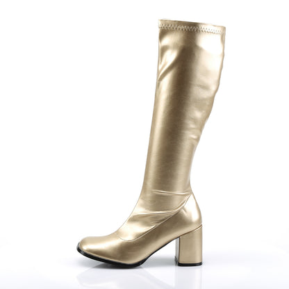 GOGO-300 3" Block Heel Gogo Boot, Side Zip