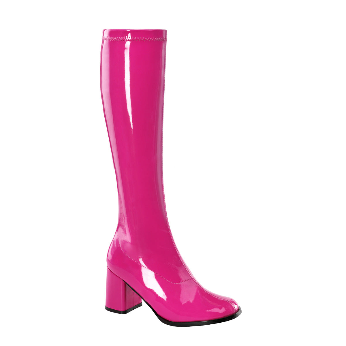GOGO-300 3" Block Heel Gogo Boot, Side Zip