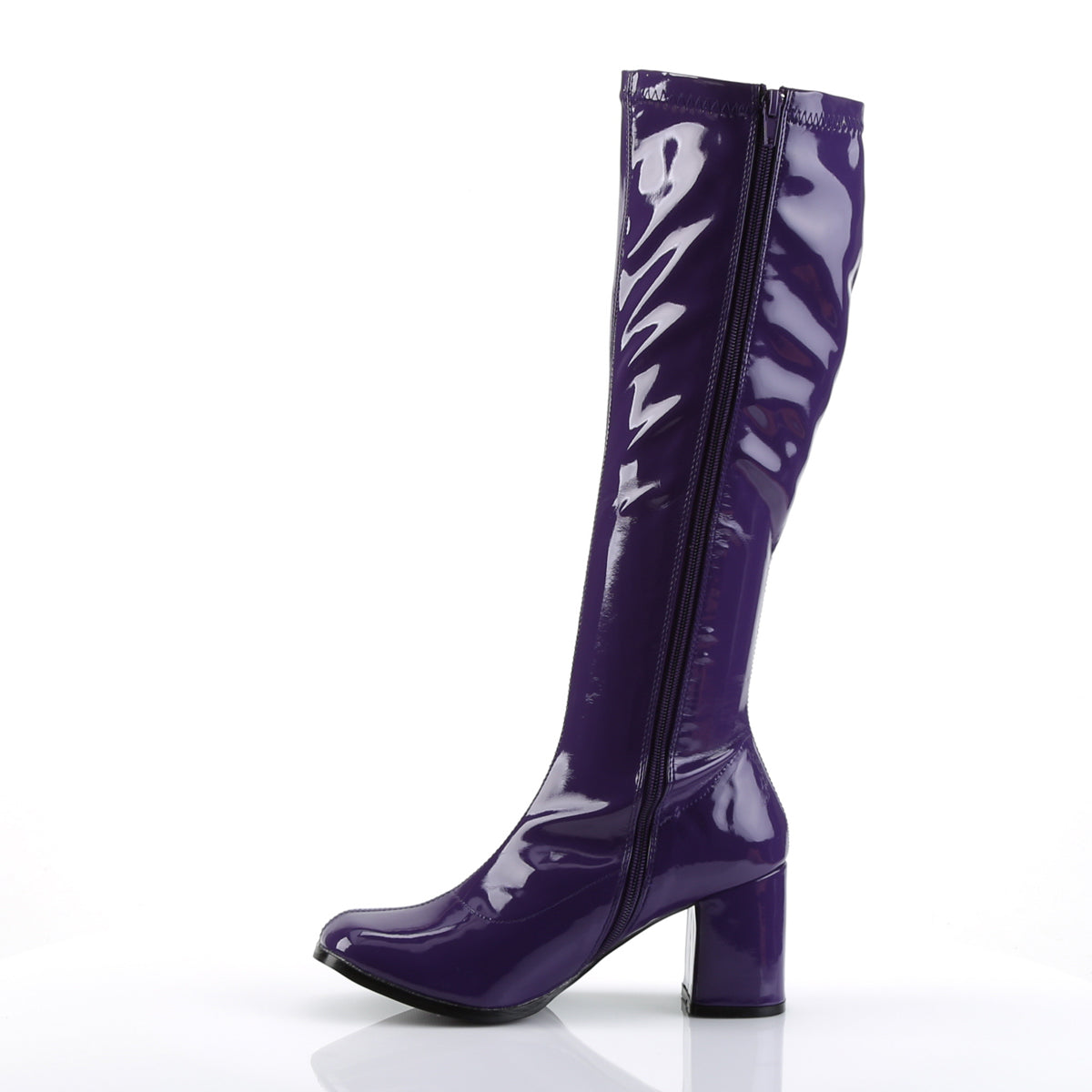 GOGO-300 3" Block Heel Gogo Boot, Side Zip