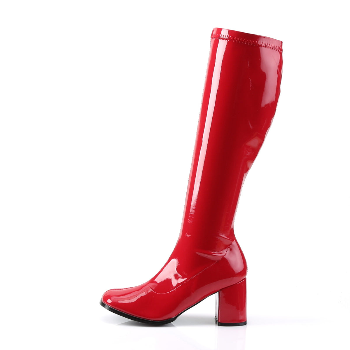 GOGO-300 3" Block Heel Gogo Boot, Side Zip